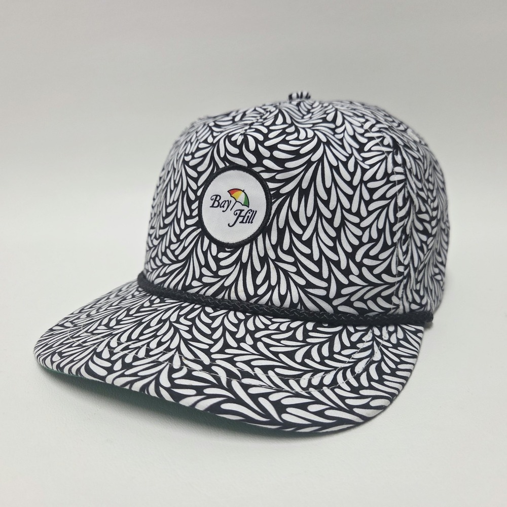 Imperial Bay Hill Golf Throwback Black Pattern Rope Hat DNA010 Adult Adjustable